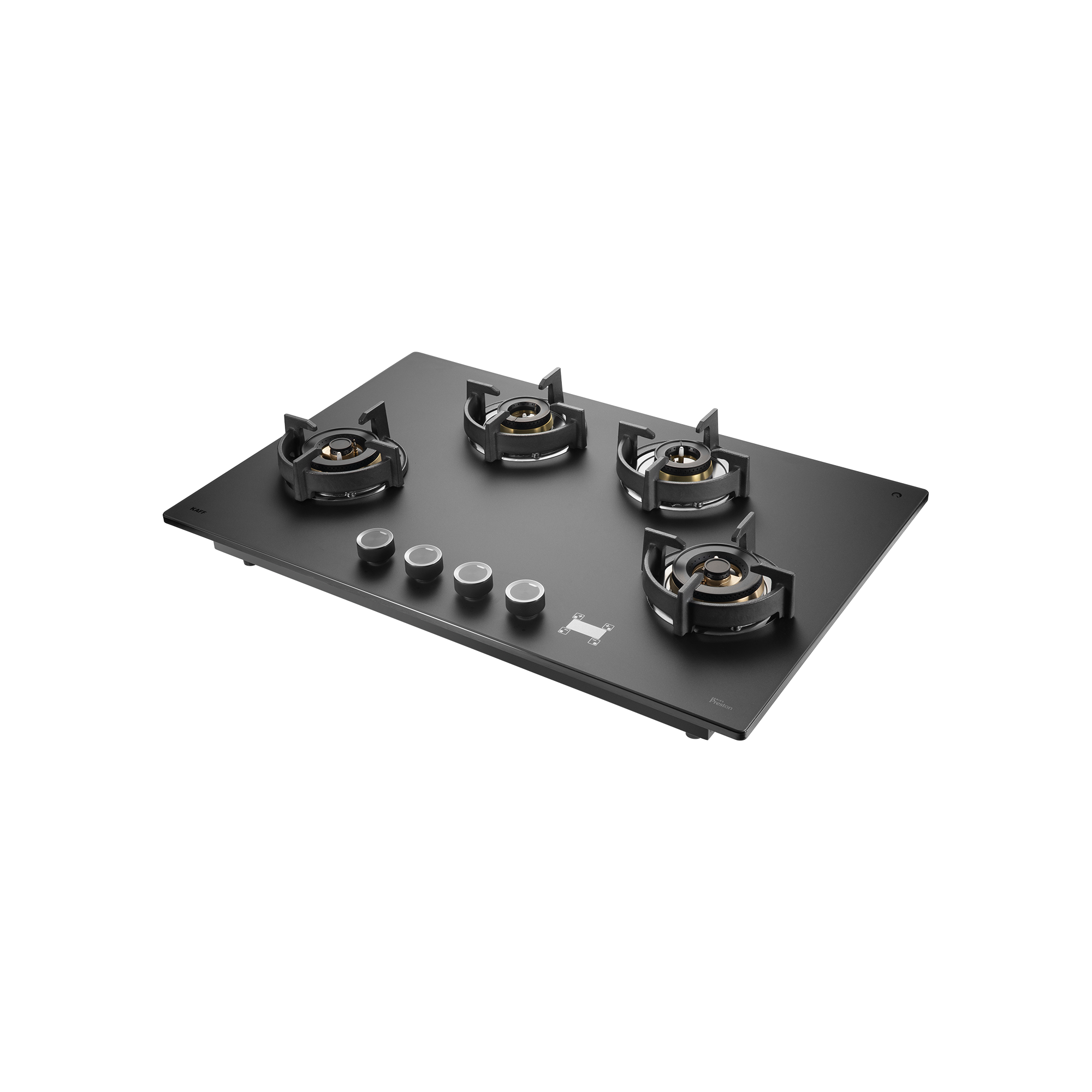 PRS 804- 4 Burners Built-in Hob, Digital Timer, 8mm Thick Premium Frosted Black Glass